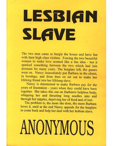Lesbian Slave By Anonymous