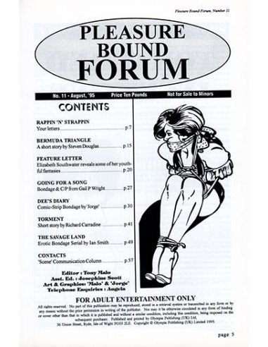 Pleasure Bound Forum Vol 1 No.11 @ Rambooks